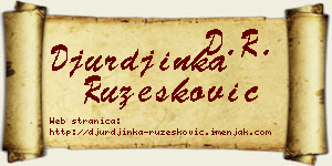 Đurđinka Ružesković vizit kartica